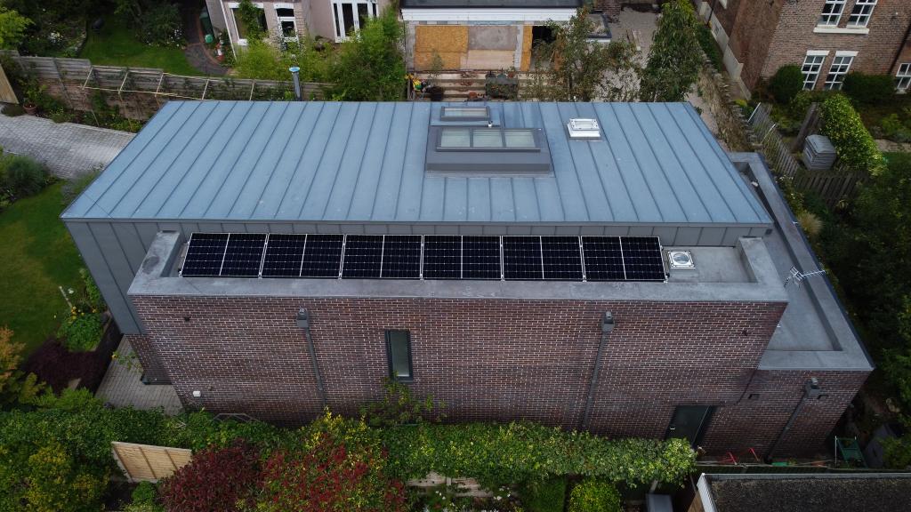 Solar Panels Installed on Flat Roofs