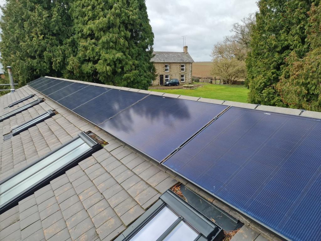 Solar Panels Installed On Roof Cheshire